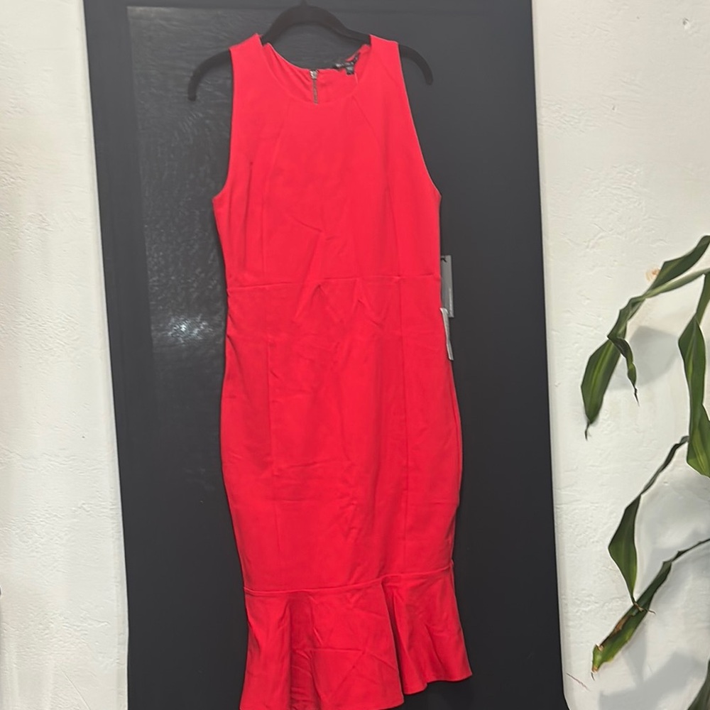 Felicity & Coco Vibrant Red Midi Dress